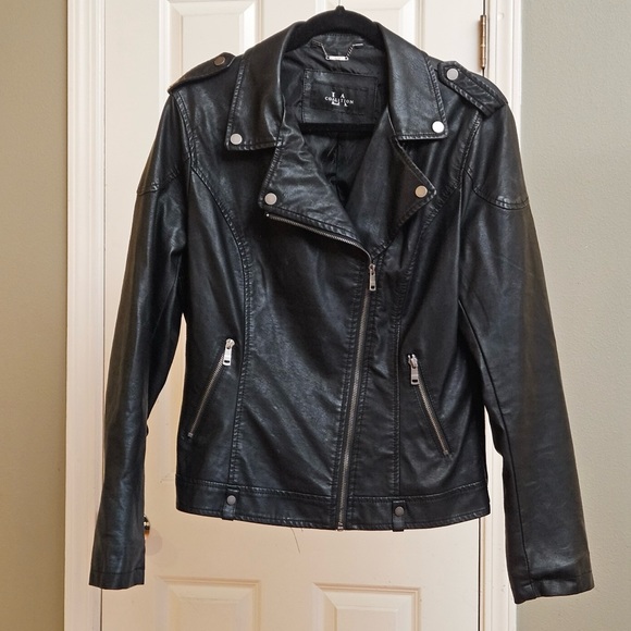 LA Coalition Jackets & Blazers - LA Coalition Vegan Leather Jacket, Black, Women’s Size Medium